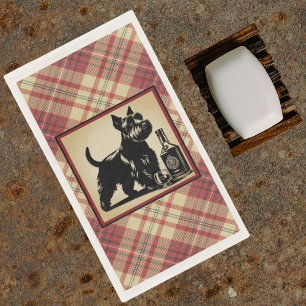 Serviette En Papier Tartan à carreaux Terrier écossais Tons terreux