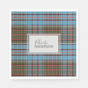 Serviette En Papier Tartan Clan Anderson Plaid Check papier personnali