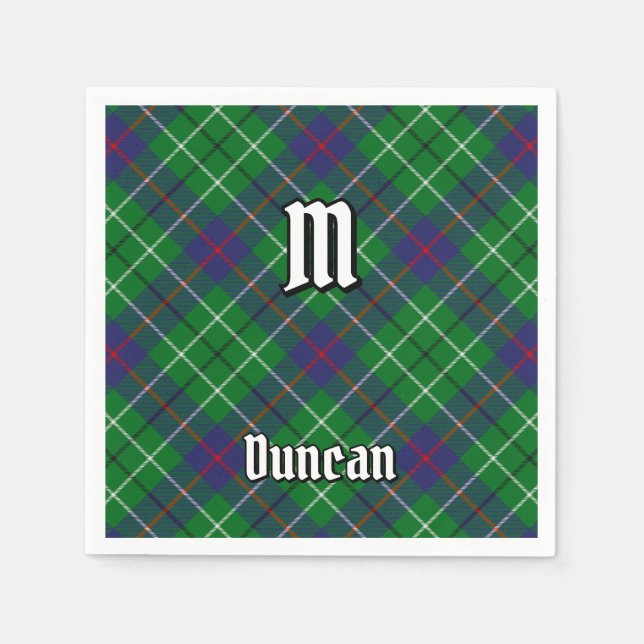 Serviette En Papier Tartan Clan Duncan (Devant)