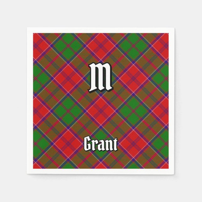 Serviette En Papier Tartan Clan Grant (Devant)