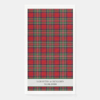 Tartan Clan Stewart Carreaux Noir Rouge Mariage su