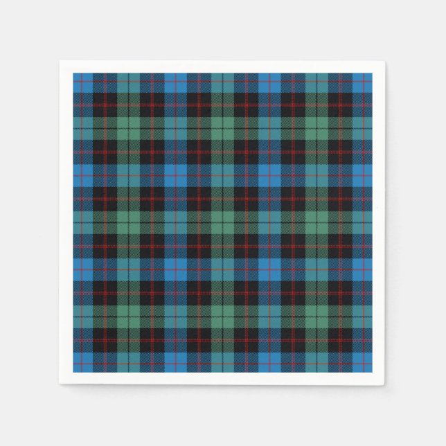 Serviette En Papier Tartan de Guthrie de clan (Devant)