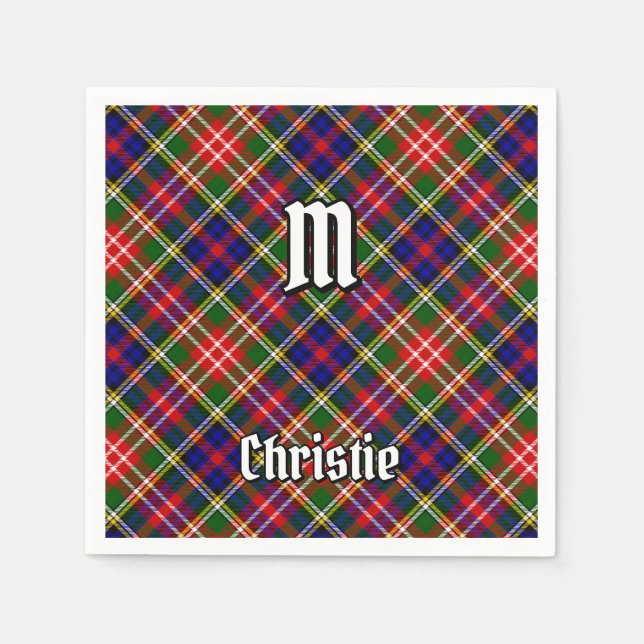 Serviette En Papier Tartan du clan Christie (Devant)