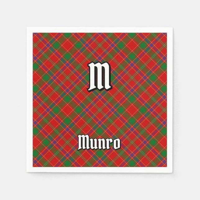 Serviette En Papier Tartan du clan Munro (Devant)