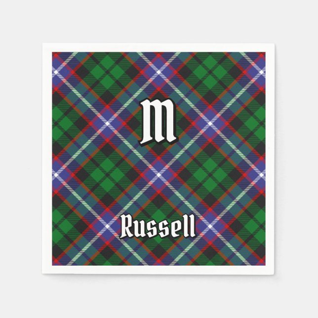 Serviette En Papier Tartan du clan Russell (Devant)