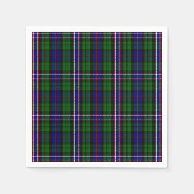 Serviette En Papier Tartan national écossais (Devant)