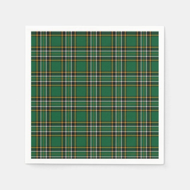 Serviette En Papier Tartan national irlandais (Devant)