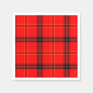 Serviette En Papier Tartan rouge écossais