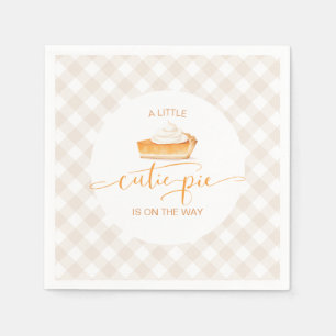Serviette En Papier Tarte à citrouille Cutie Chute baby shower plaid