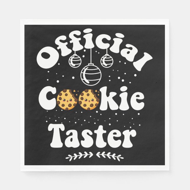 Serviette En Papier Tasteur de biscuits officiel Amoureux des biscuits (Devant)