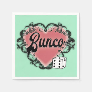Serviette En Papier tatouage du coeur du bunco