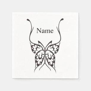 Serviette En Papier Tatouage papillon stylisé Thunder_Cove