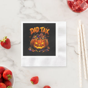 Serviette En Papier Taxe Papa Drôle Halloween Citrouille