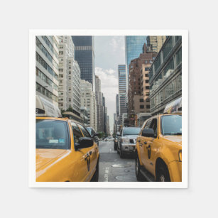 Serviette En Papier Taxis jaunes de New York