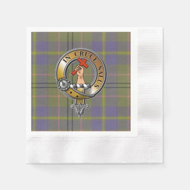 Serviette En Papier Taylor Tartan & Badge (Devant)