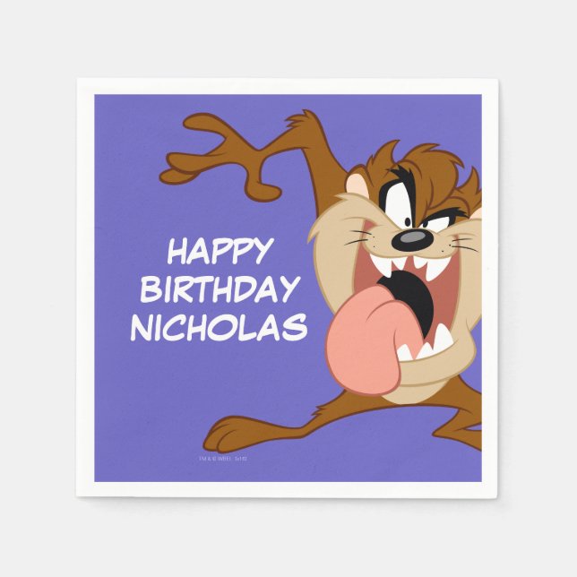 Serviette En Papier TAZ | Sticking his Tongue Out (Devant)