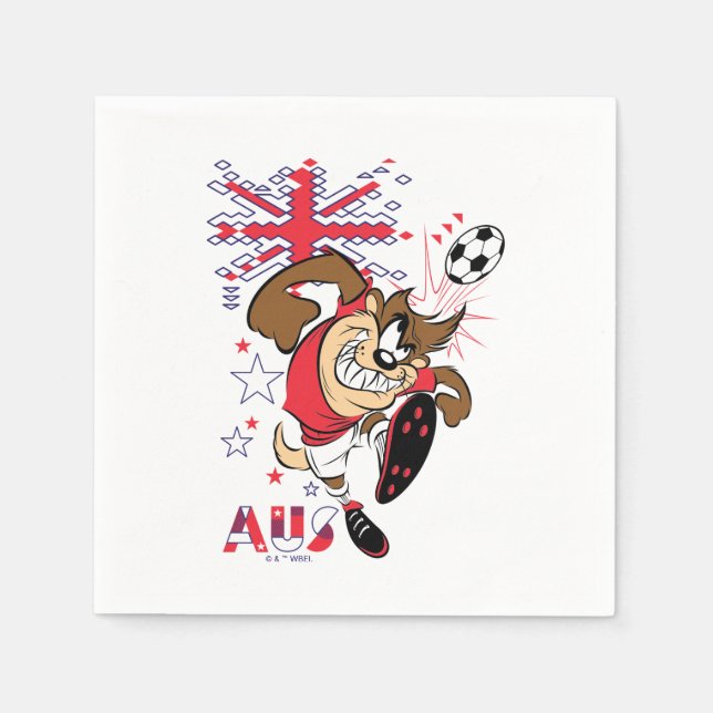 Serviette En Papier TAZ™ Team Australia Soccer Graphic (Devant)