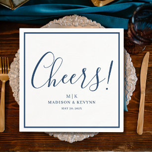 Serviette En Papier Tchin Minimaliste et Chic Serviettes de mariage