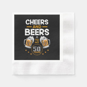 Serviette En Papier Tchin-tchin et bières pour mes 50 ans