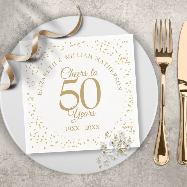 Serviette En Papier Tchin Tchin pour les 50 Ans d'Anniversaire de Mari (Créateur téléchargé)