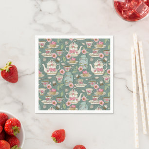 Serviette En Papier Tea Party vintage