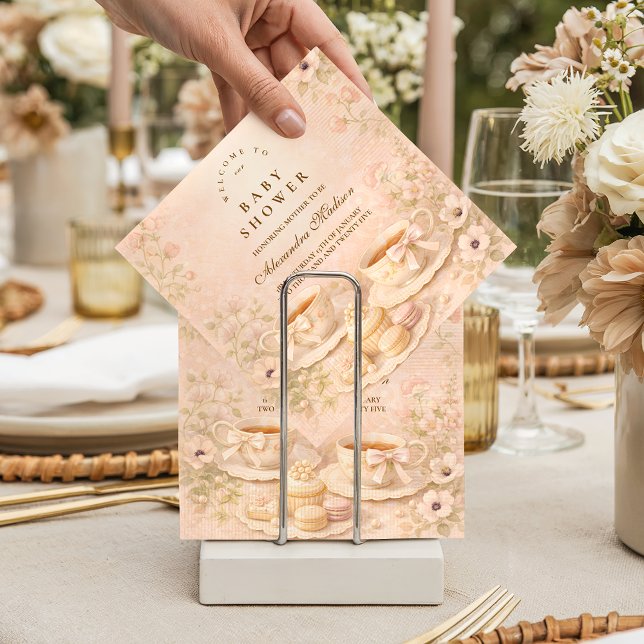 Serviette En Papier Tea Party With Mom-to-Be Baby Shower (Créateur téléchargé)