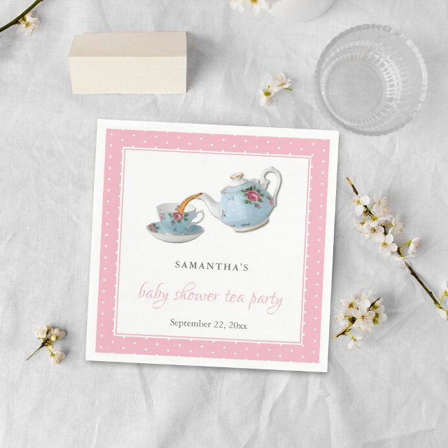 Serviette En Papier Teacups Baby shower Tea Party (Créateur téléchargé)