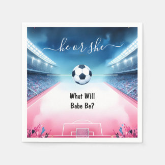 Serviette En Papier Team Ball Pitch Fun Soccer Field Sexe Reveillez
