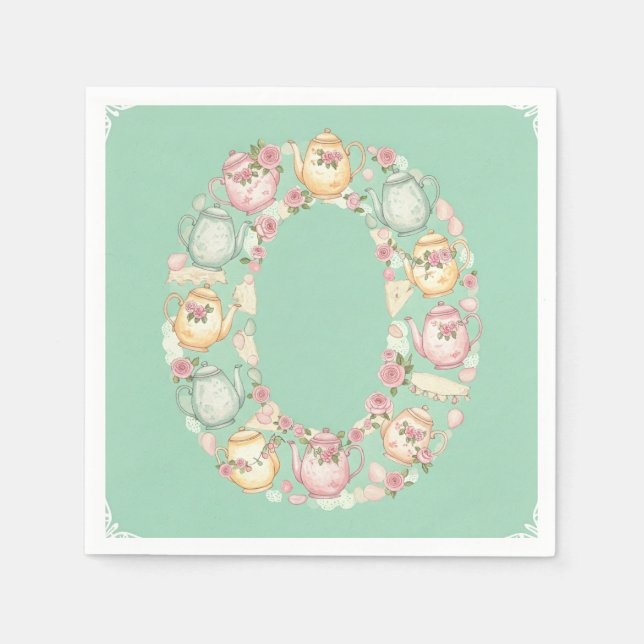 Serviette En Papier Teapot Collection, par Natasha Us (Devant)