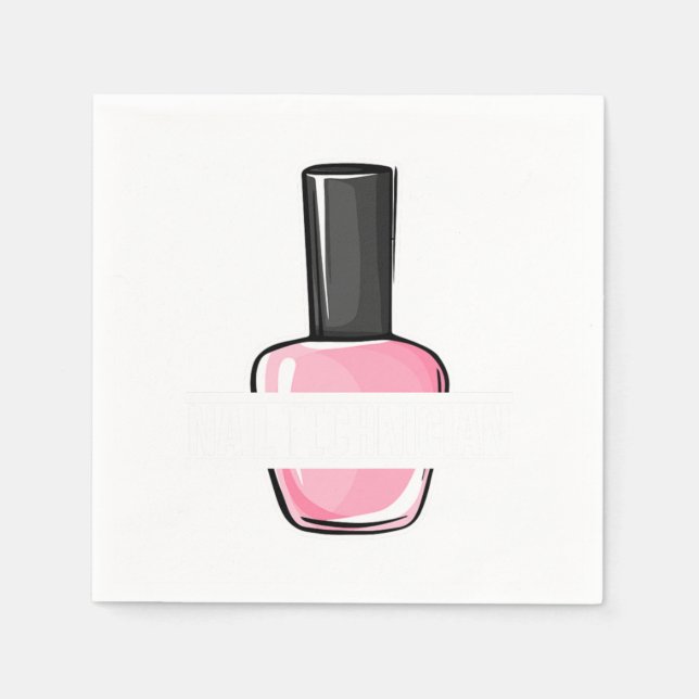 Serviette En Papier Technicien d'ongles polonais Manicuriste de couleu (Devant)