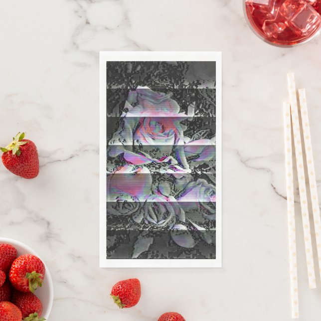 Serviette En Papier Techno Bouquet (En situation)