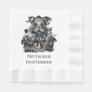 Serviette En Papier Teckels de chasse allemand