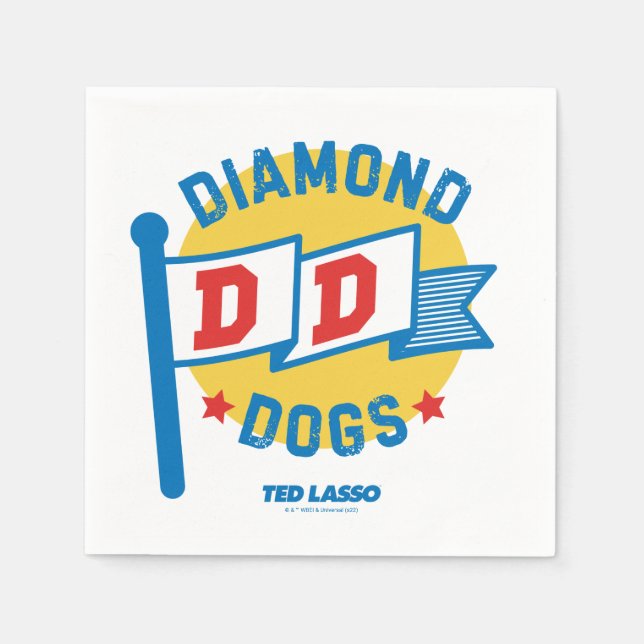 Serviette En Papier Ted Lasso | Chiens de diamants (Devant)