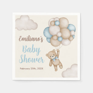 Serviette En Papier Teddy Bear Baby shower Boy