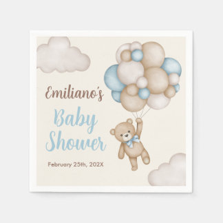 Serviette En Papier Teddy Bear Baby shower Boy