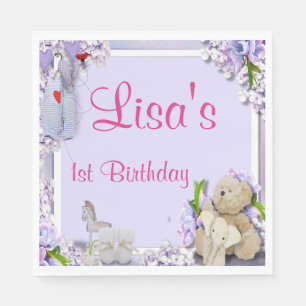 Serviette En Papier Teddy Bear Elephant Horse fête d'anniversaire