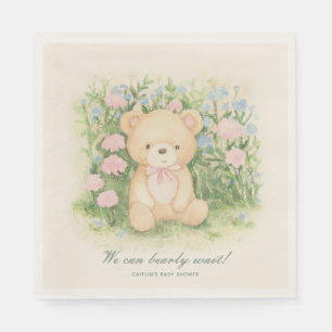 Serviette En Papier Teddy Bear Garden Baby shower classique