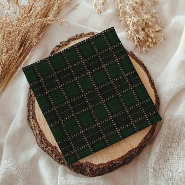 Serviette En Papier Teddy Bear Green Tartan Baby Shower  (teddy bear napkins, green tartan baby shower, preppy baby shower, polo bear theme, classic baby show)