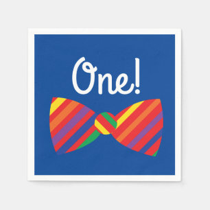 Serviette En Papier Teddy Bear Rainbow Cute 1ère fête anniversaire