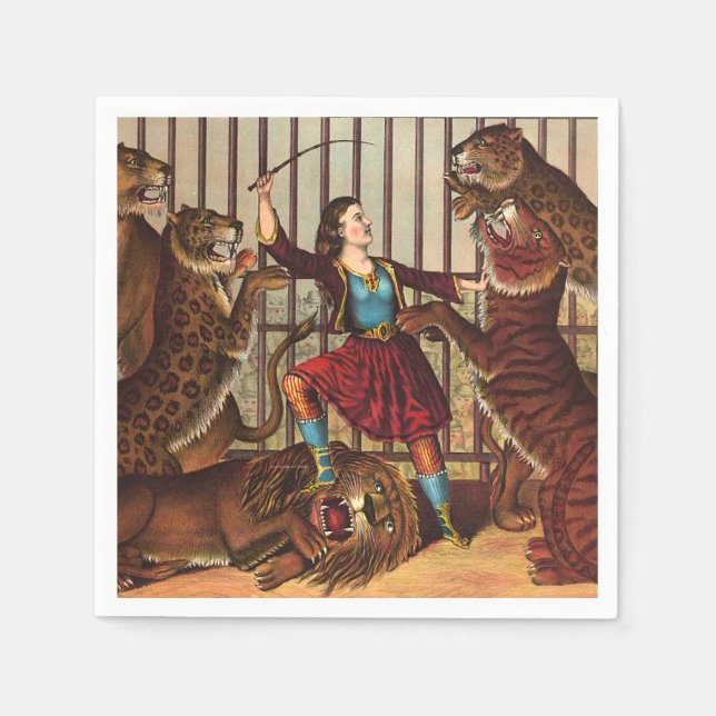 Serviette En Papier TEE Lion Queen (Devant)