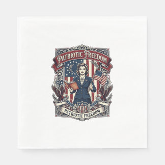 Serviette En Papier Tee-shirt graphique vectoriel enseignant patriotiq