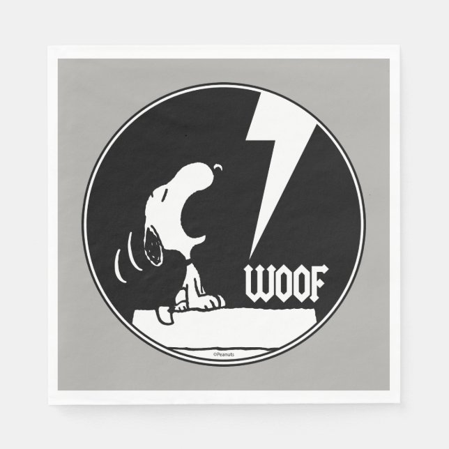 Serviette En Papier Tee - shirt | Snoopy Howling (Devant)