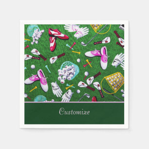 Serviette En Papier Tee Time Girly Golf