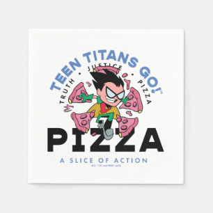 Serviette En Papier Teen Titans Go ! Robin "Truth Justice Pizza"