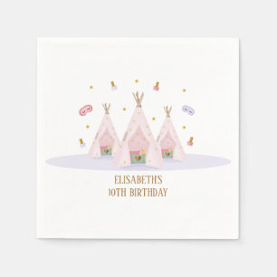 Serviette En Papier Teepee Spa fête d'anniversaire