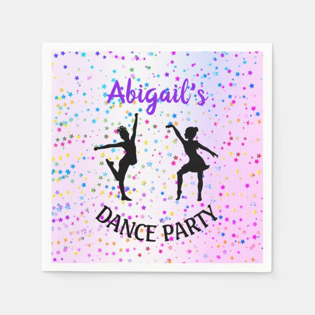 Serviette En Papier Teintes de couleur et d'étoile pour enfants de dan (Devant)