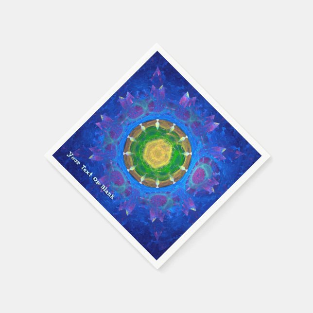 Serviette En Papier Teinture à tarte bleu-vert (Coin)