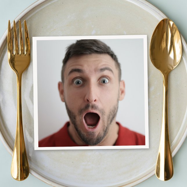 Serviette En Papier Téléchargement de la photo Selfie | Votre Fun Face (Créateur téléchargé)