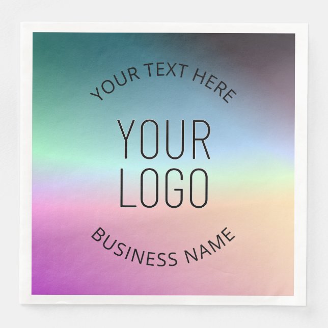 Serviette En Papier Télécharger le logo | Couleurs de dégradé changean (Devant)