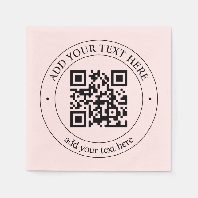 Serviette En Papier Téléchargez votre propre code QR et votre texte pe (Devant)